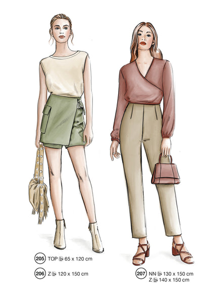 Fashion designs from the Lutterloh System® manual, page 83 of 112