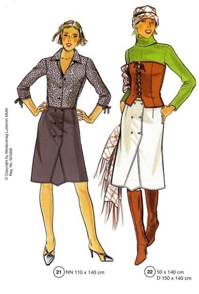 Lutterloh System sewing pattern — custom-fit fashion design 9 from Supplement 250