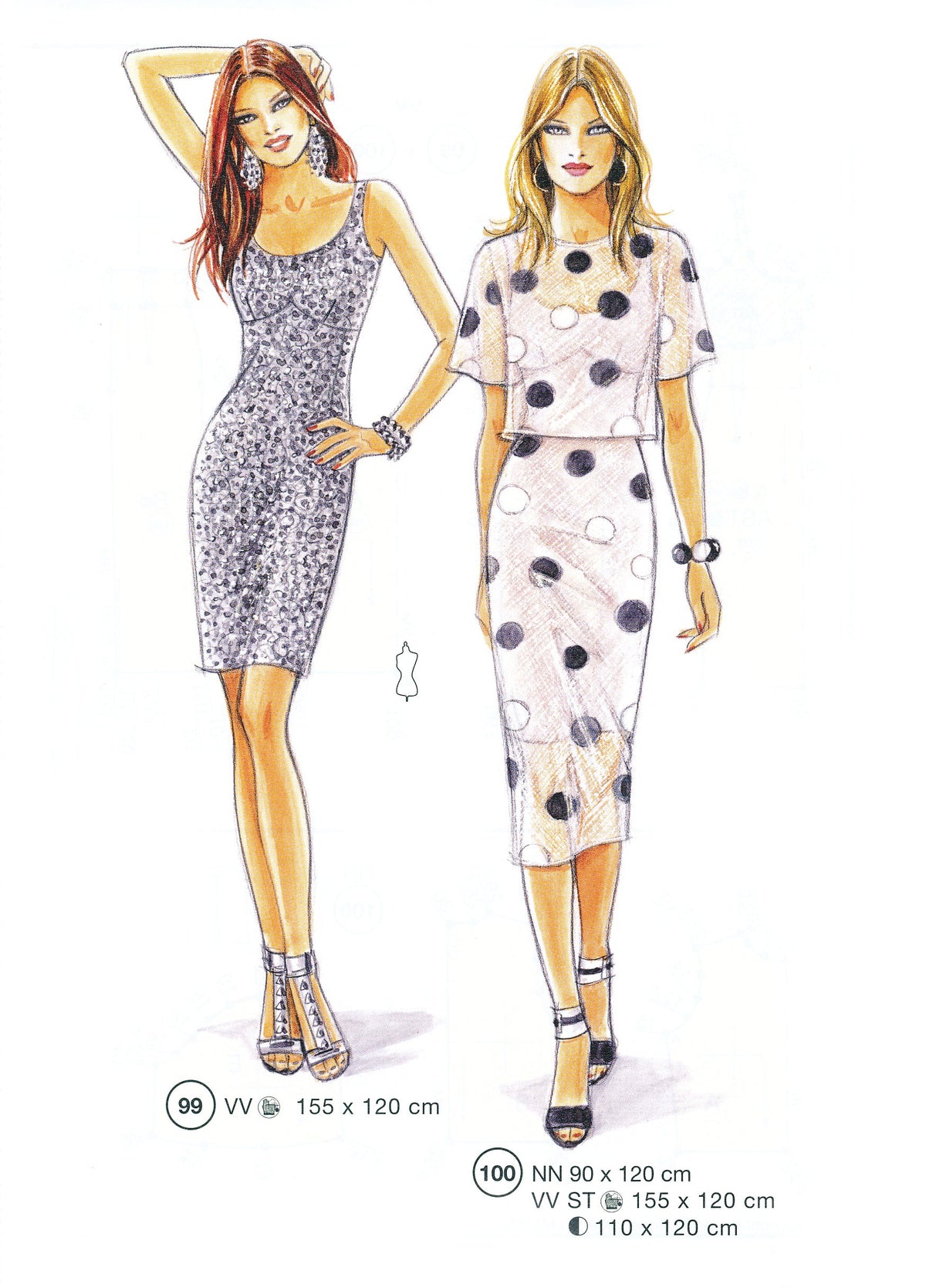 Lutterloh System sewing pattern — custom-fit fashion design 8 from Supplement 293