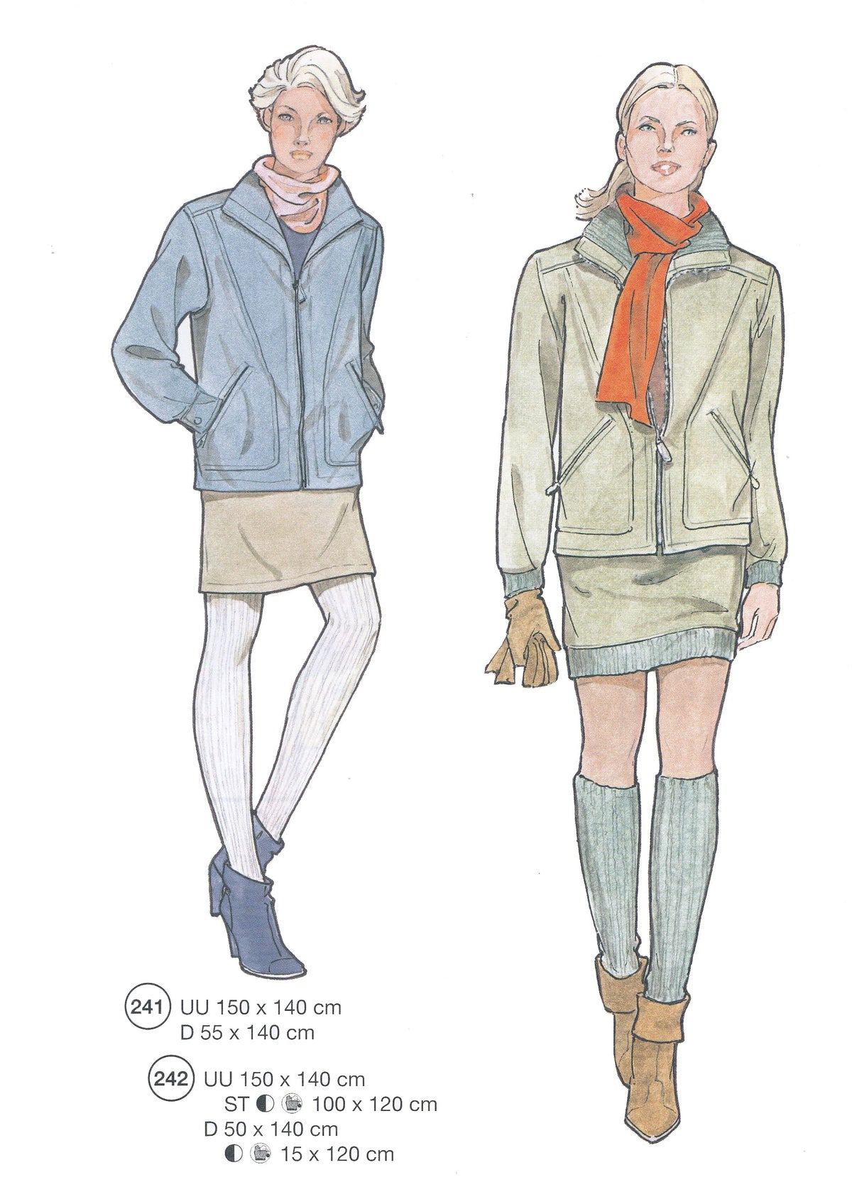 Lutterloh System sewing pattern — custom-fit fashion design 1 from Supplement 295